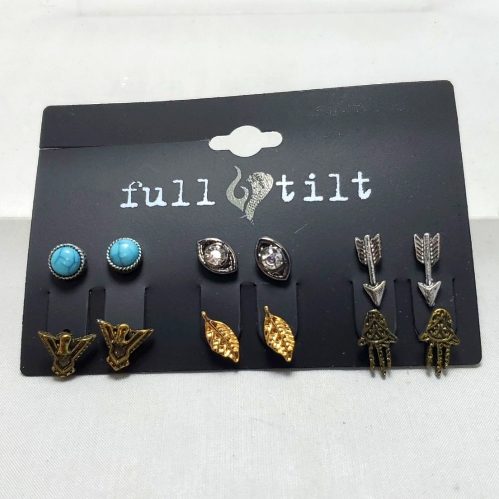 Full tilt set of 6 pairs earrings